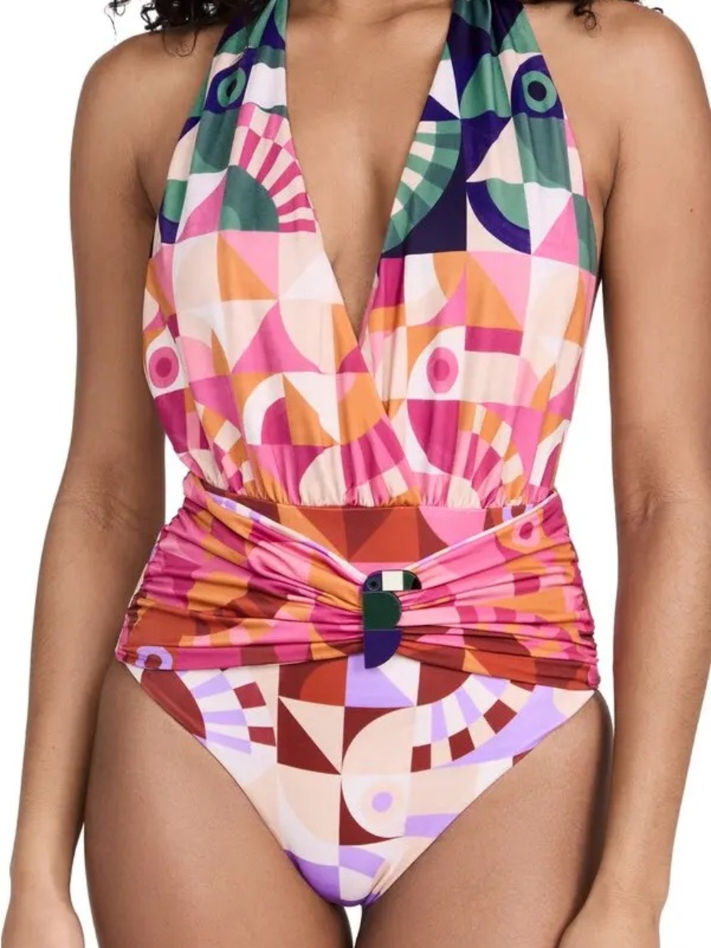 Farm Rio Ombré Graphic Toucans One Piece Swimsuit